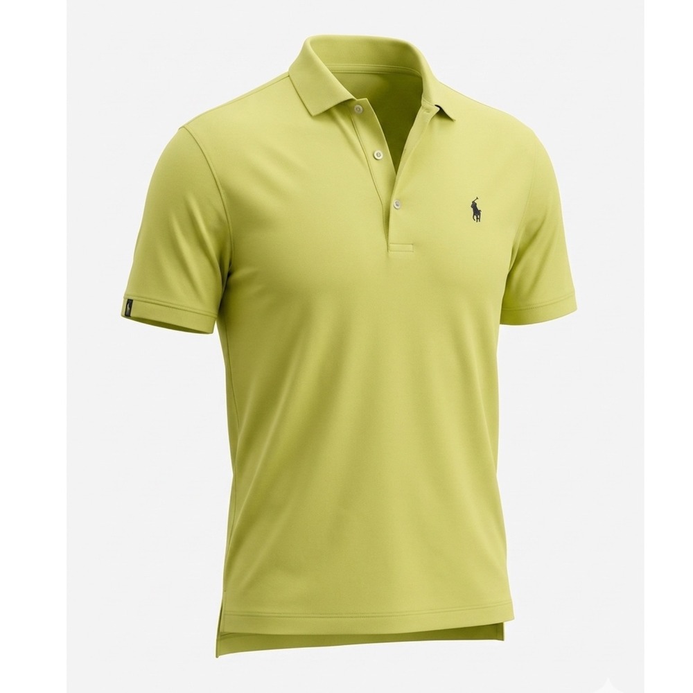 Polo Golf Ralph Lauren Polo Shirt Mens Large Yellow Stretch Lisle Golfcore Sport
